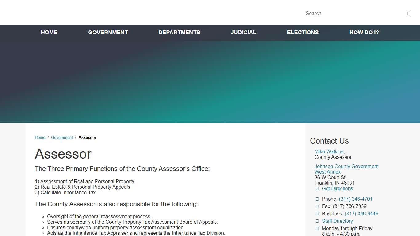 Assessor / Johnson County, Indiana