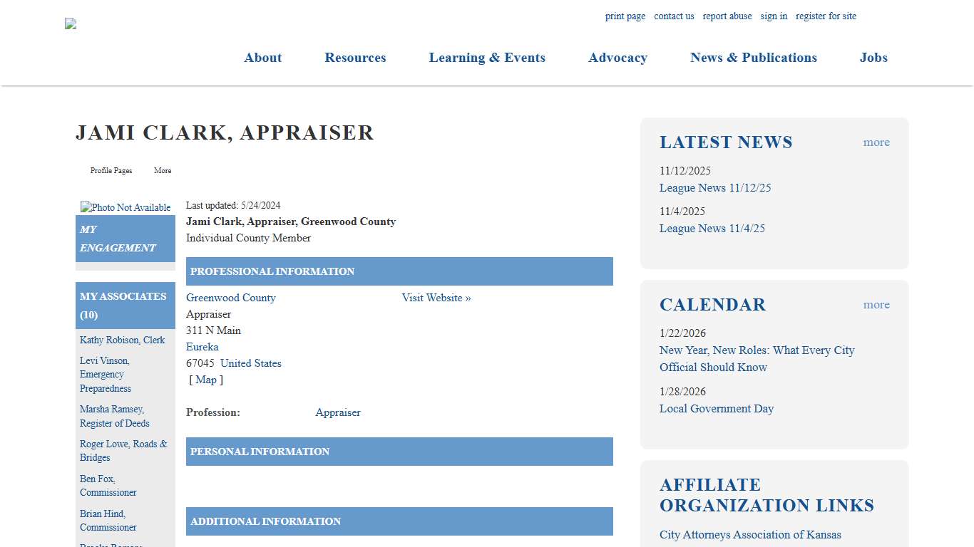 Jami Clark, Appraiser, Greenwood County - League of Kansas Municipalities